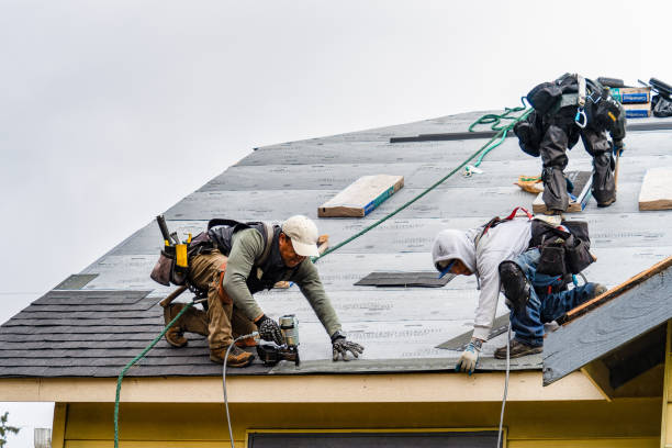 Professional Gutter Installation technician working in Cresco, IA